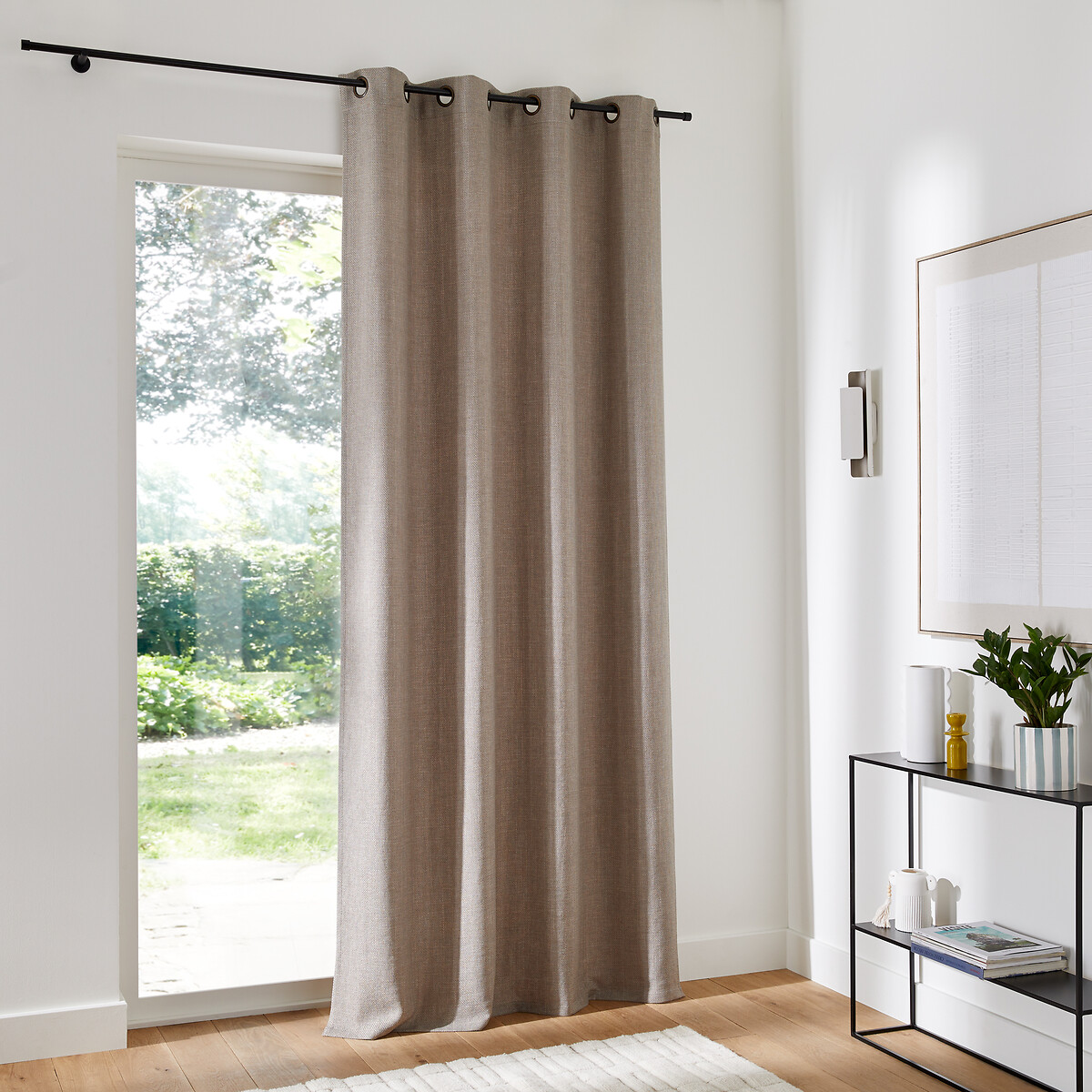 LA REDOUTE INTERIEURS<br>Cortina com acabamento trançado e ilhós Montego