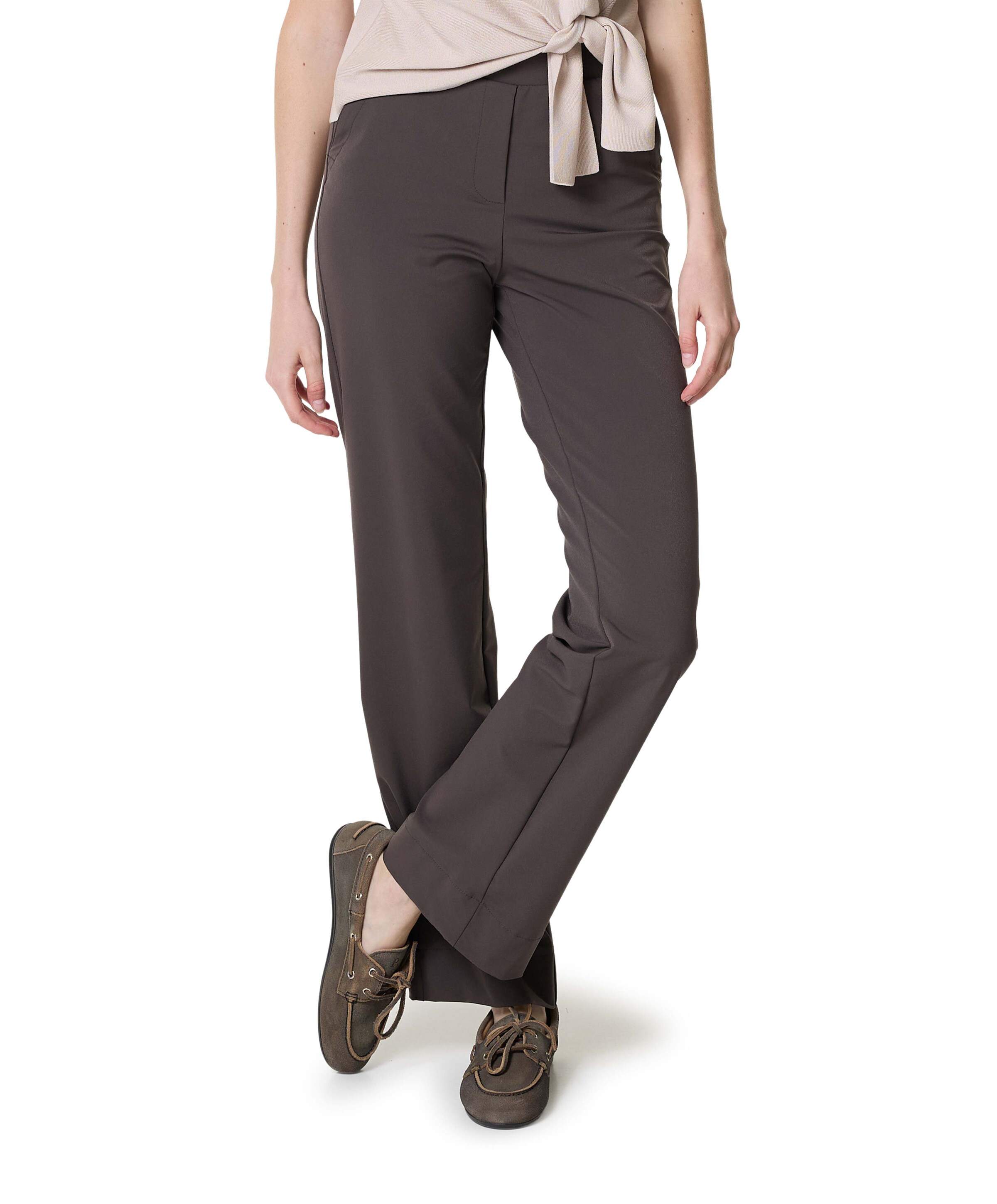 Enjoy Wide leg travel dames broek bruin