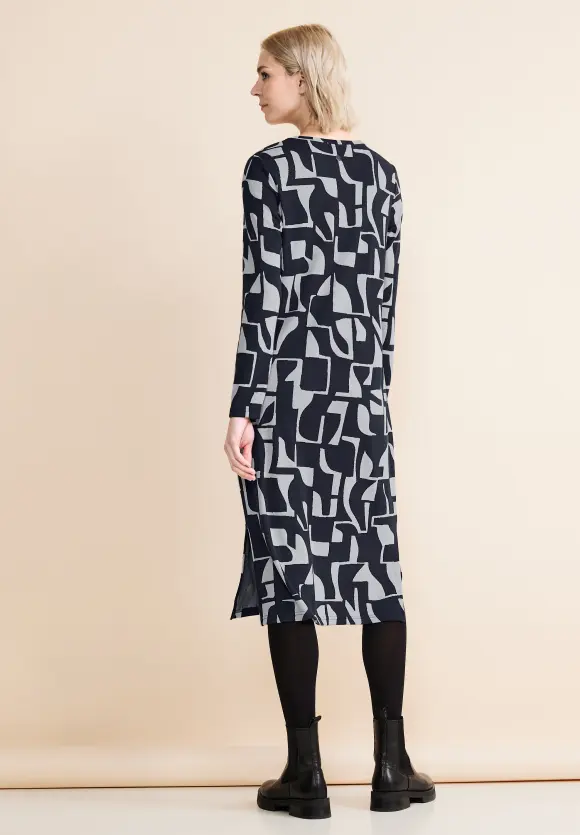 Jacquard Kleid - deep blue
