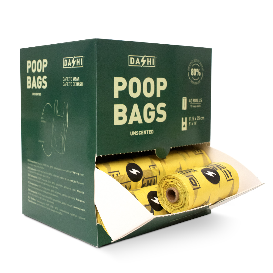Sacos para fezes de animais reciclados e sem perfume +80% 4 rolos