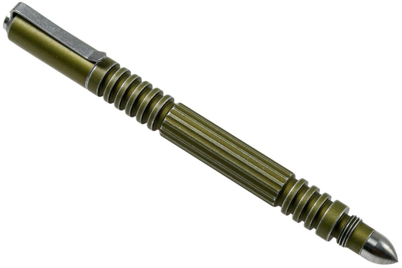 Rick Hinderer Investigator Pen Aluminium Matgroen Battled, tactische pen