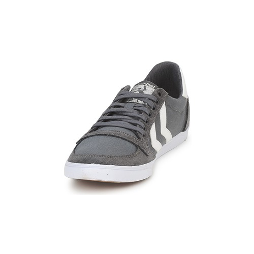 hummel - SLIMMER STADIL LOW - Gris / Blanc