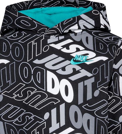 Nike Kapuzenpullover - Schwarz m. Print
