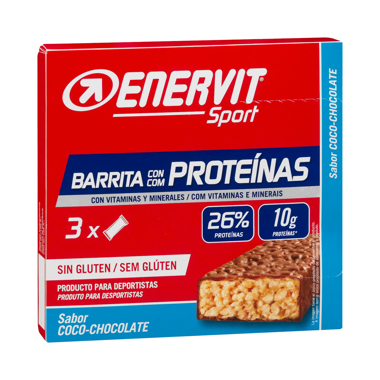 Barres protéinées Enervit Sport au goût de noix de coco et de chocolat