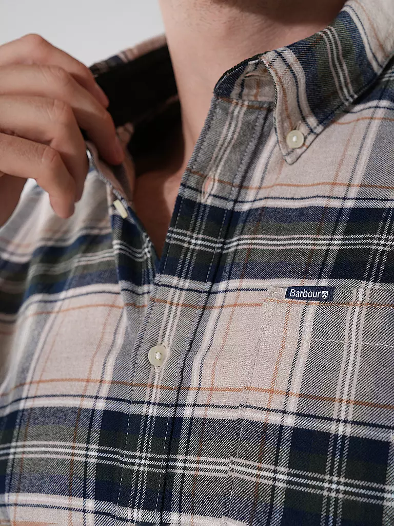 BARBOUR Flanellhemd Slim Fit BEDSOM beige