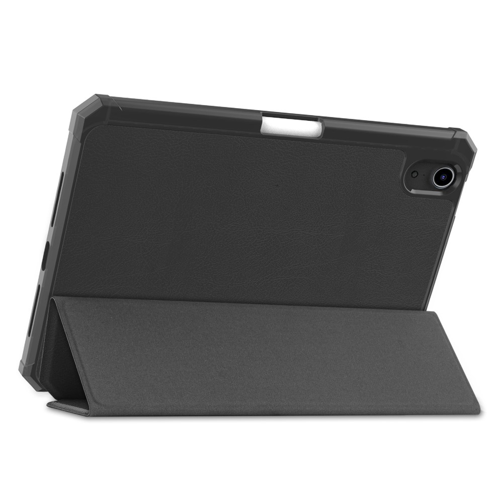 iPad Mini 7 (2024) / Mini 6 (2021) Leder Tasche Smart Cover Hülle - Schwarz