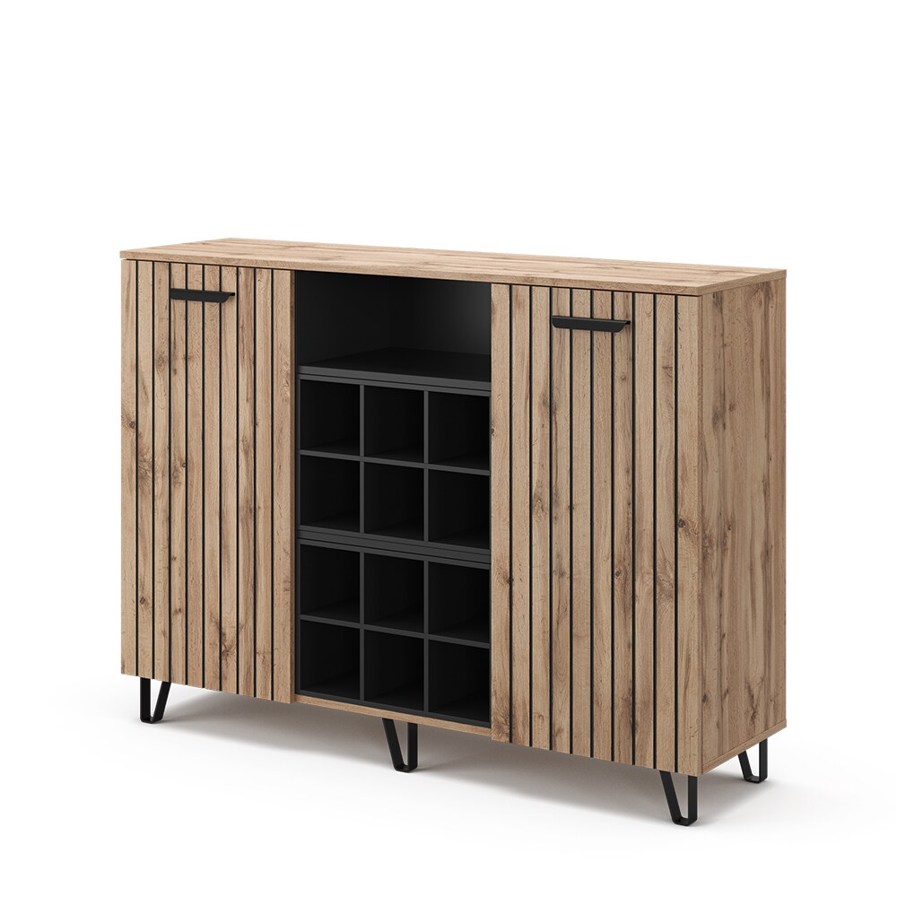 Vicco Sideboard Amber Eiche Wotan 134 x 100 cm mit 2 Türen