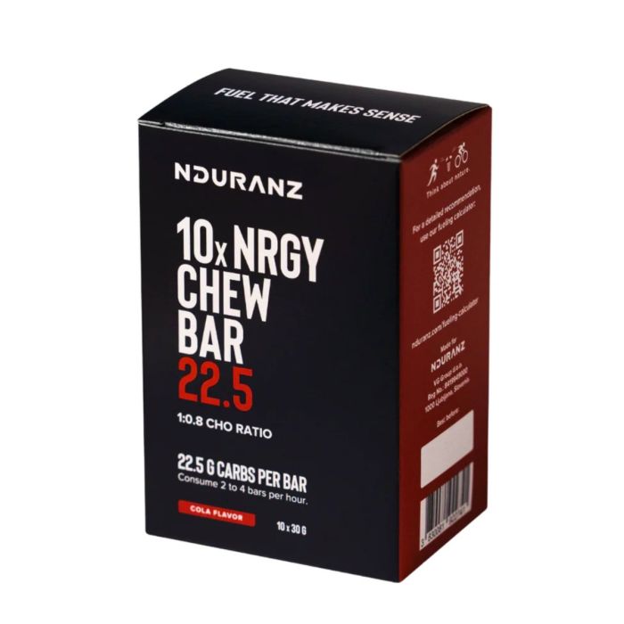 Nduranz Unisex Energi-barer Chew Bar 22,5 - 10x30g. Hvid
