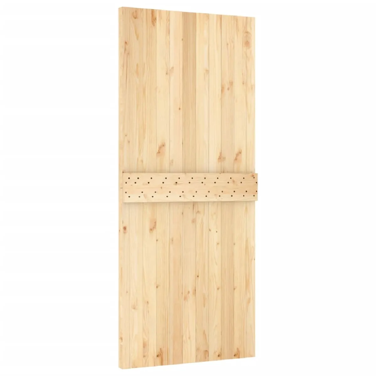 vidaXL Porte coulissante en pin massif - 90x210 cm