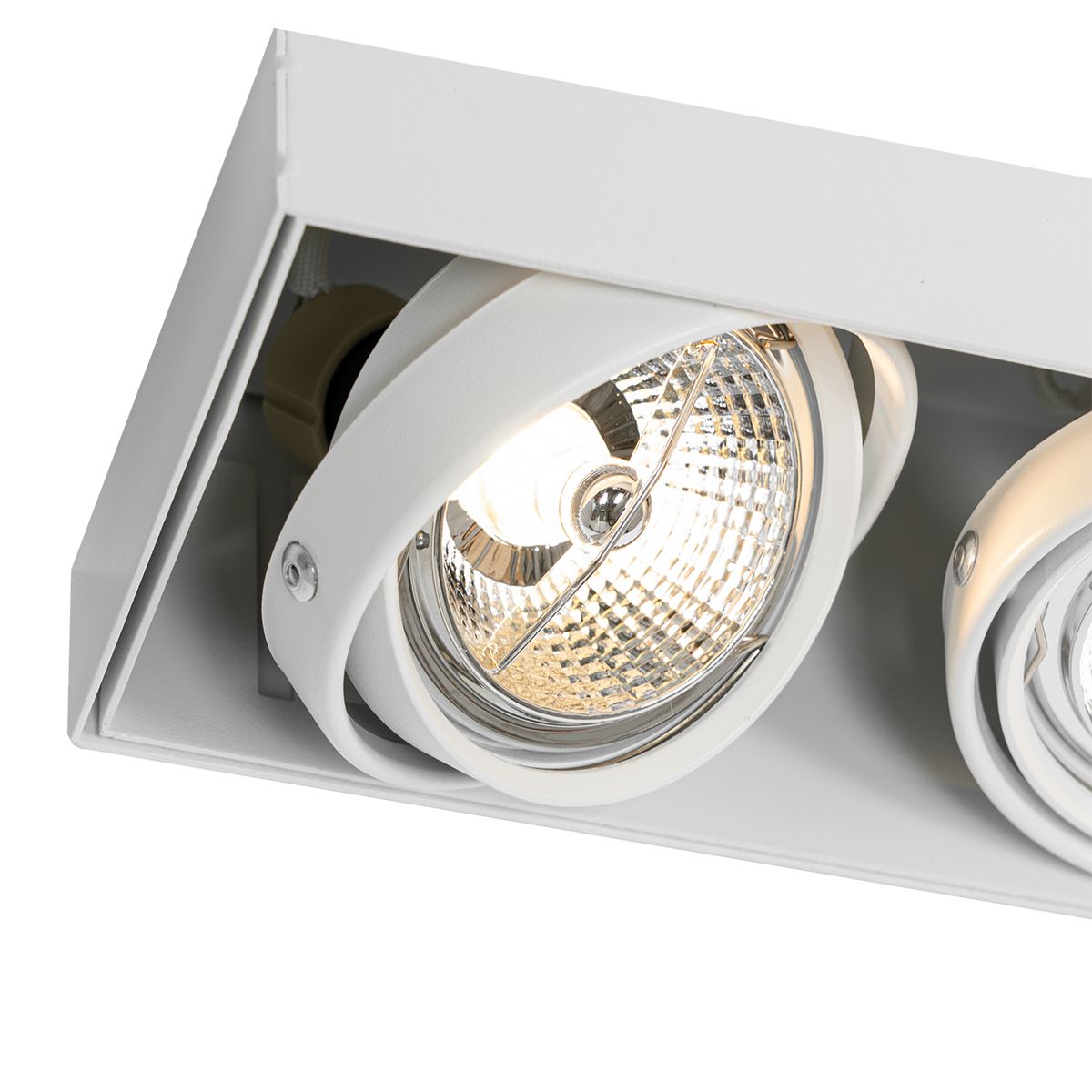 Set van 6 Inbouwspot wit GU10 AR70 trimless 3-lichts - Oneon