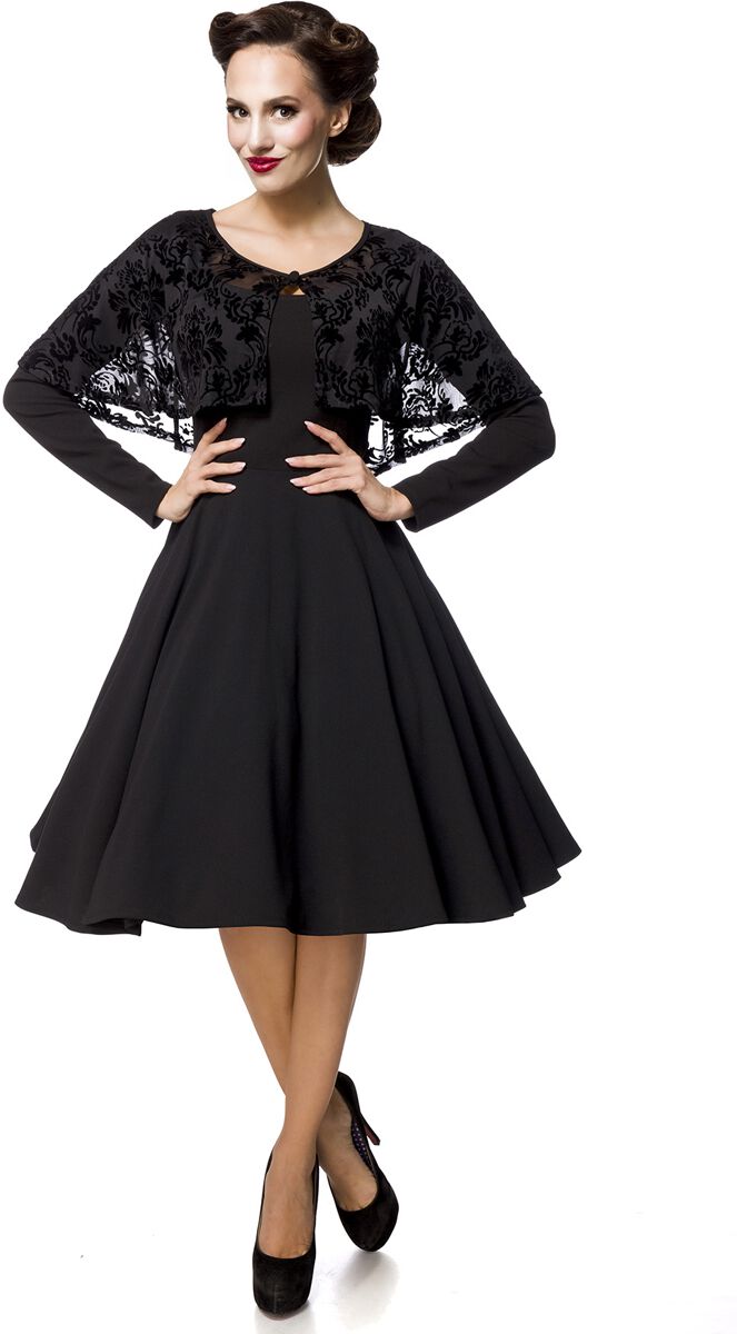 Retro dress with cape | Belsira Robe mi-longue