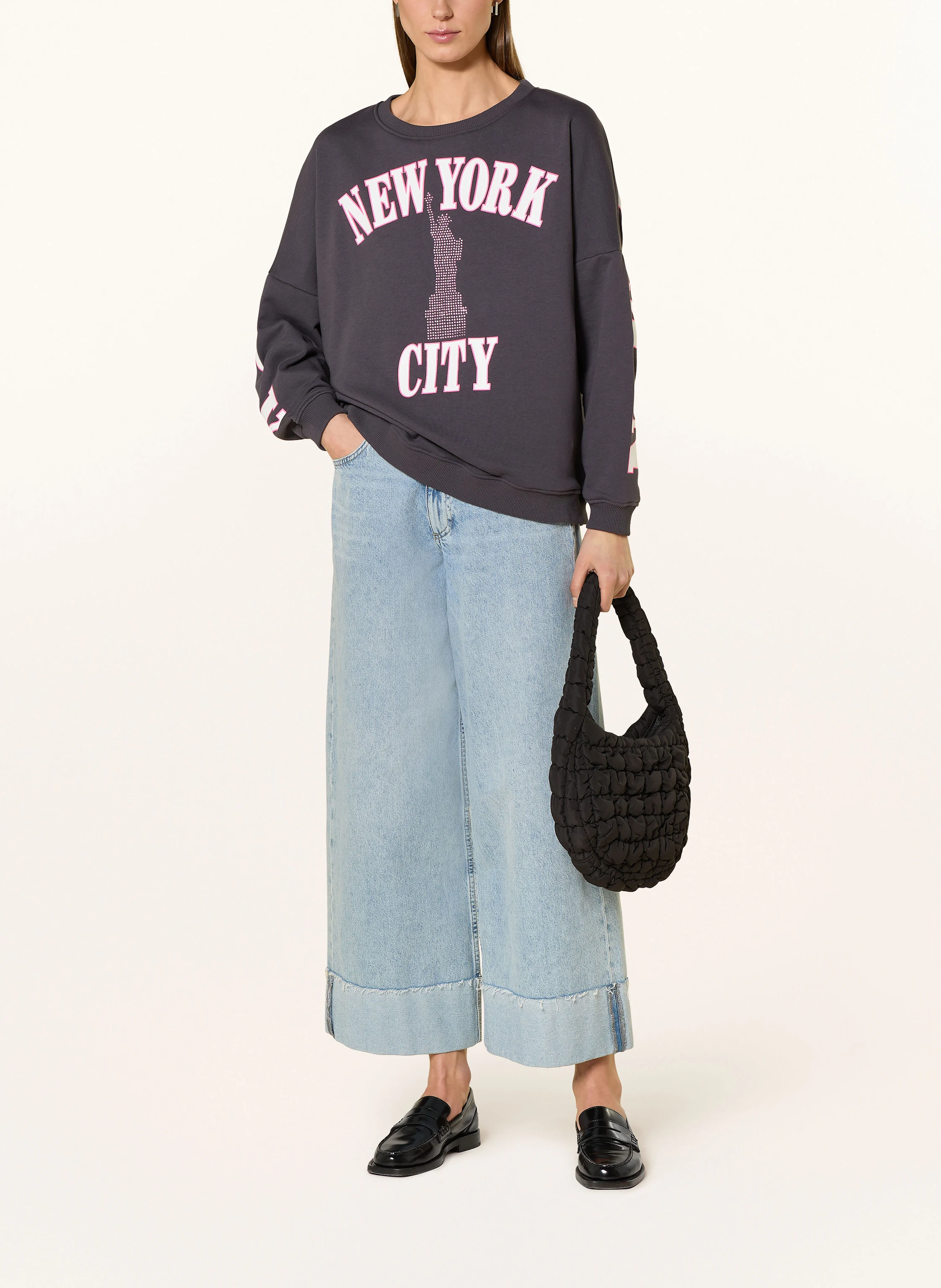miss goodlife Sweatshirt mit Schmucksteinen