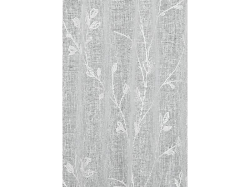 Gardinia Tagvorhang mit Faltenband Stickerei 140 cm x 45 cm Dekogardine mit Effektgarn