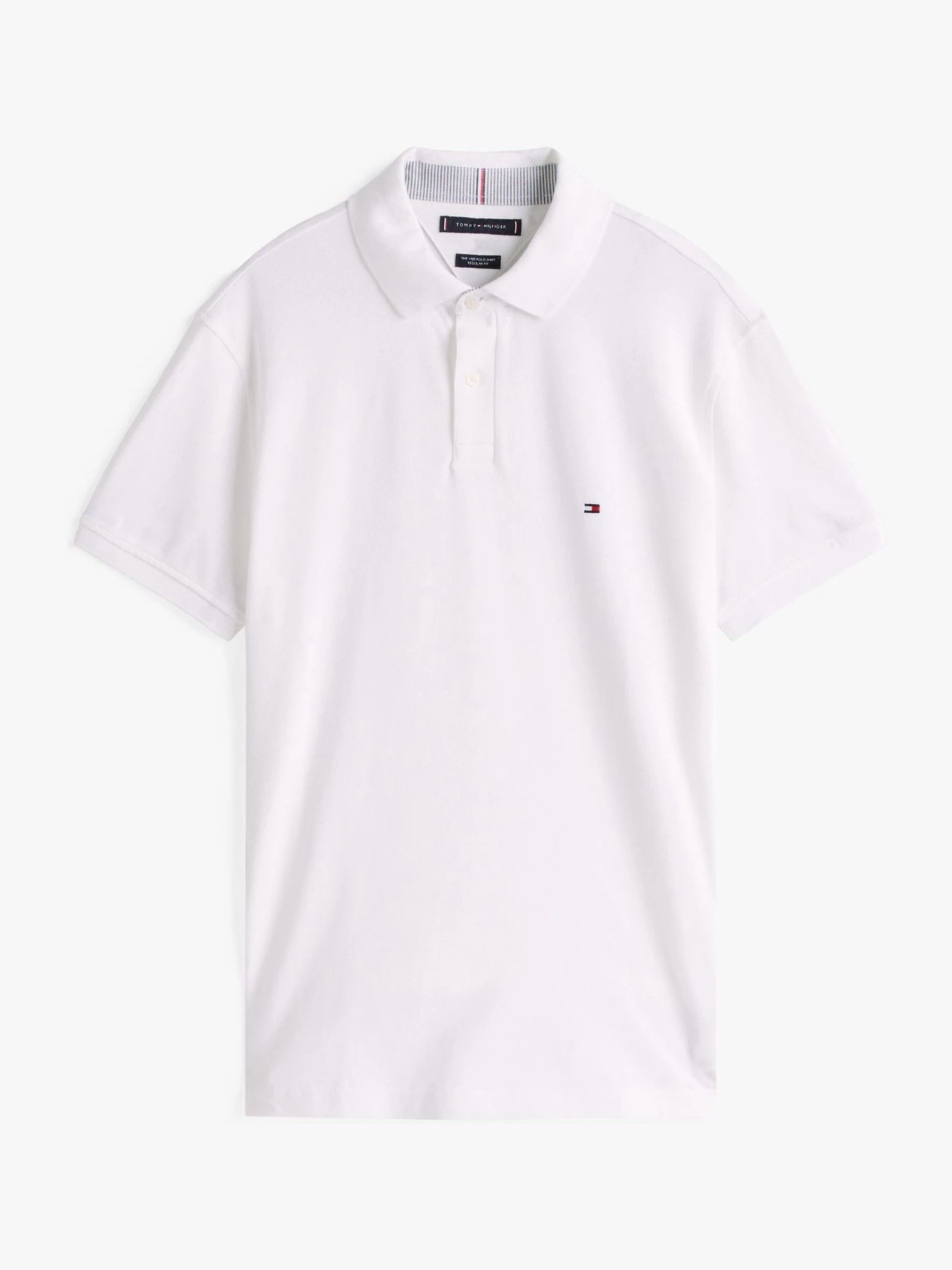Wit - Tommy Hilfiger 1985 piqué poloshirt met standaard pasvorm