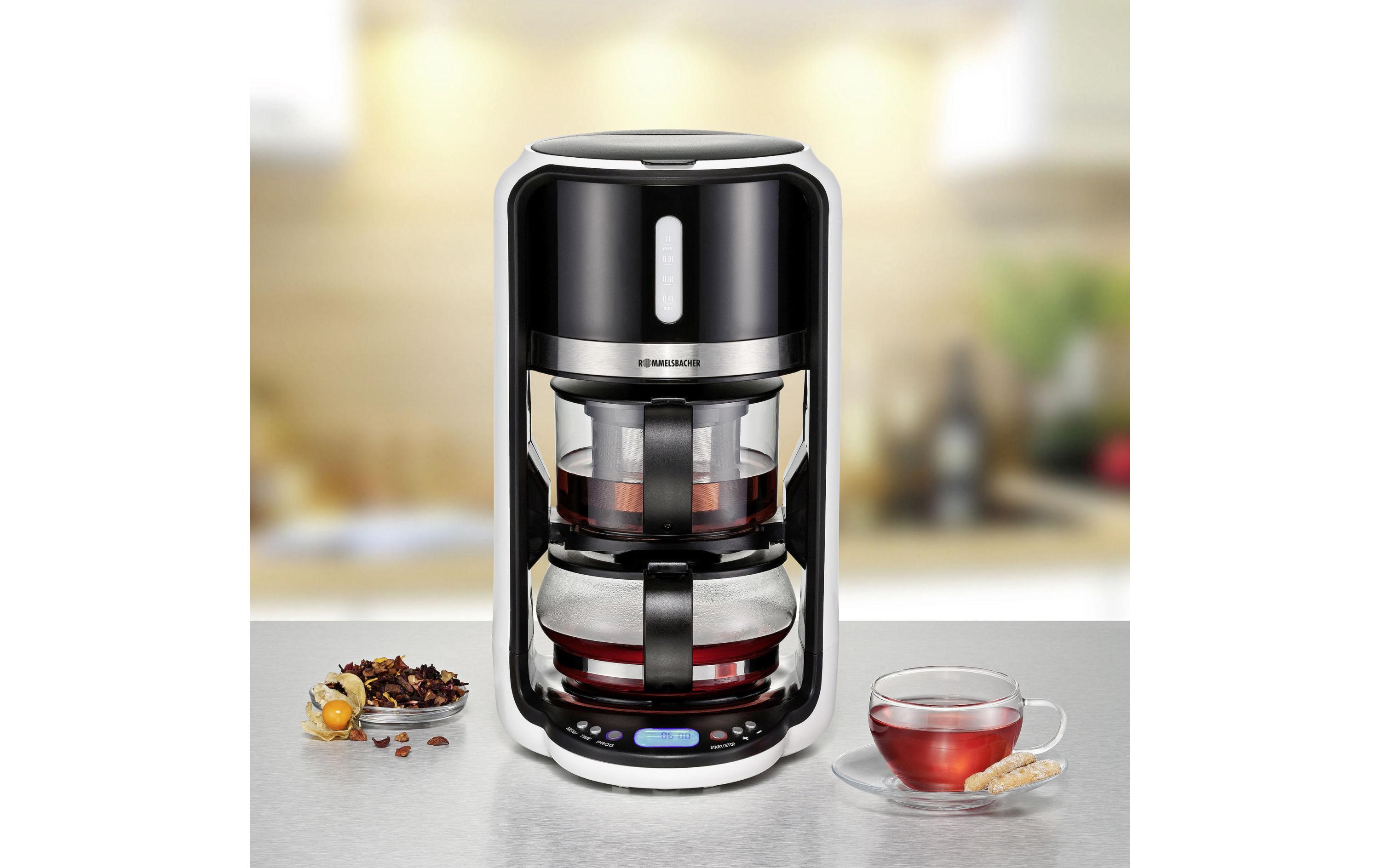 Tee- und Wasserkocher TA 1200 Schwarz<br>Teezubereitungsgerät mit Filter- und Teekanne