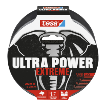 Tesa Ultra Power Extreme Repair tape 25 meter 50 mm zwart