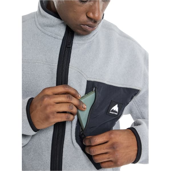 Veste polaire snowboard BURTON M CINDER FZ GRAY HEATHER