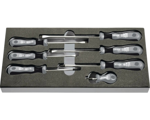 Werkplaatswagen, inbouwkast, werkbank WGB met 5 laden, 670 x 970 x 470 mm, zwart