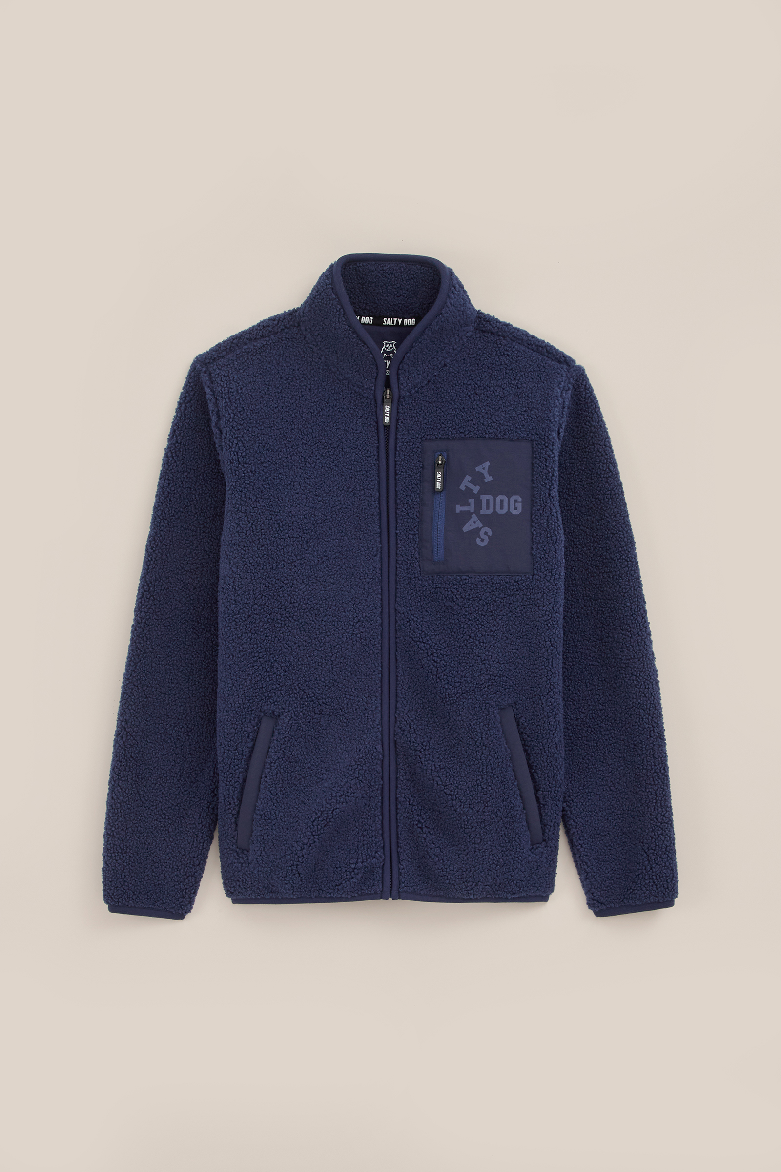 Jongens sweatvest met opdruk Salty Dog Donkerblauw