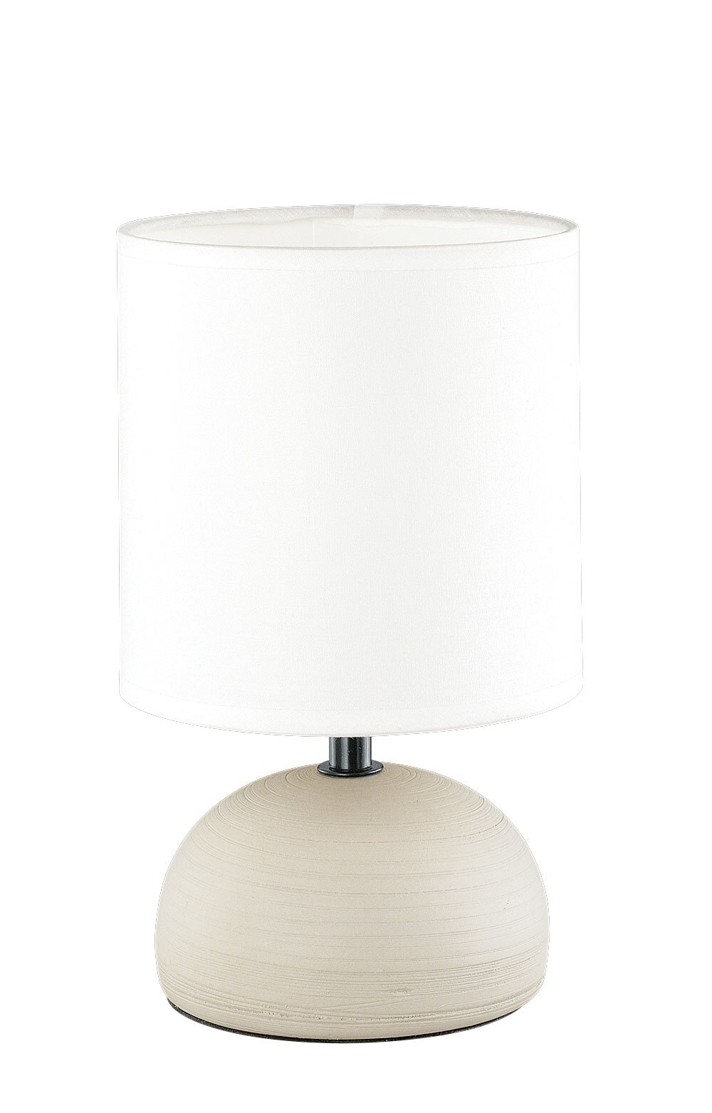 Retrofit Tischlampe Luci cappuccino weiß 14cm 23cm Keramik Textil