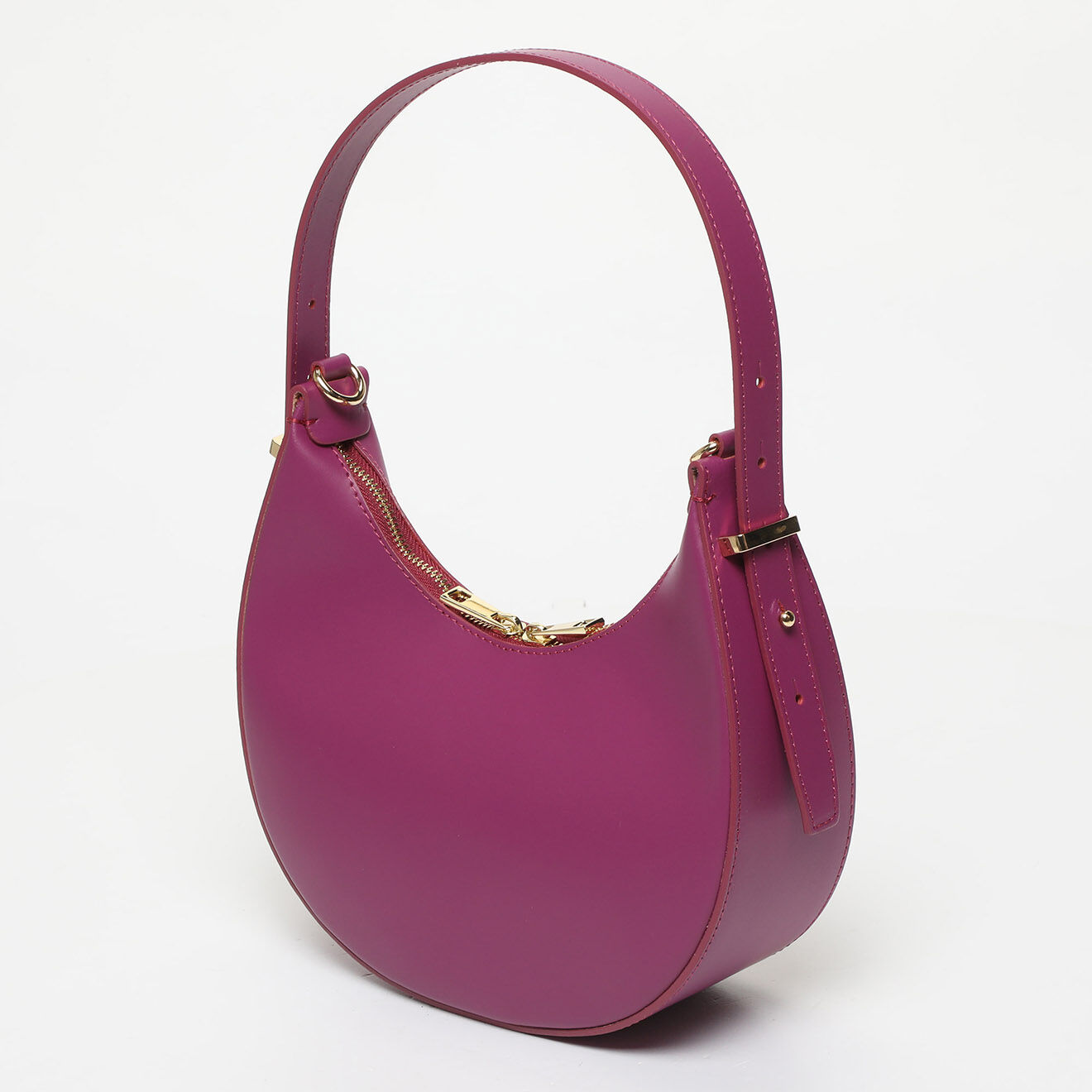 Victor & Hugo Sac porté épaule en Cuir Bruna fushia - 25x15x8.5 cm