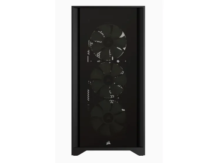 CORSAIR | iCUE 4000X RGB – Miditower - ATX - ingen strømforsyning - Sort - USB/Lyd