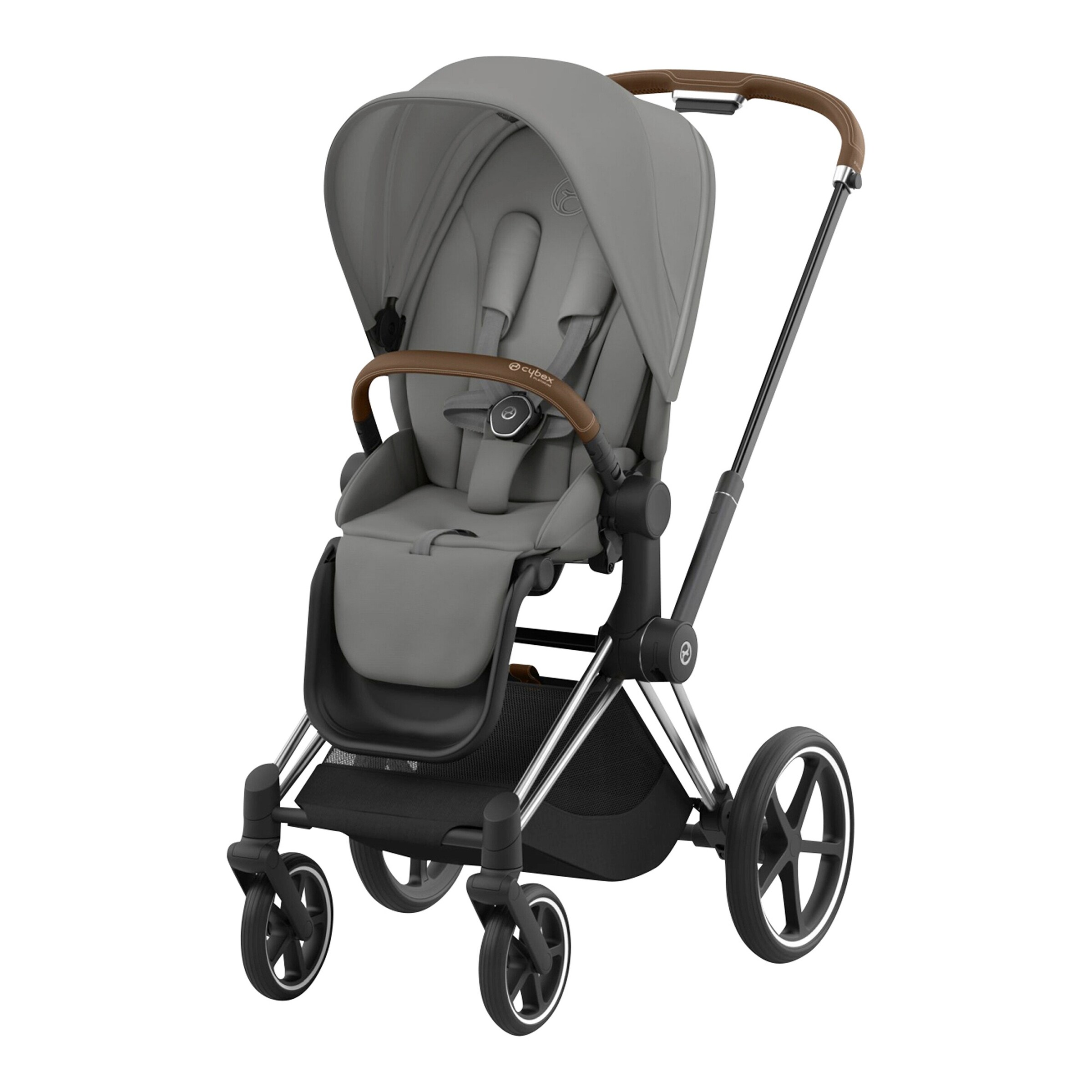 Cybex - PLATINUM Kombikinderwagen PRIAM Comfort Bundle chrome brown / mirage grey