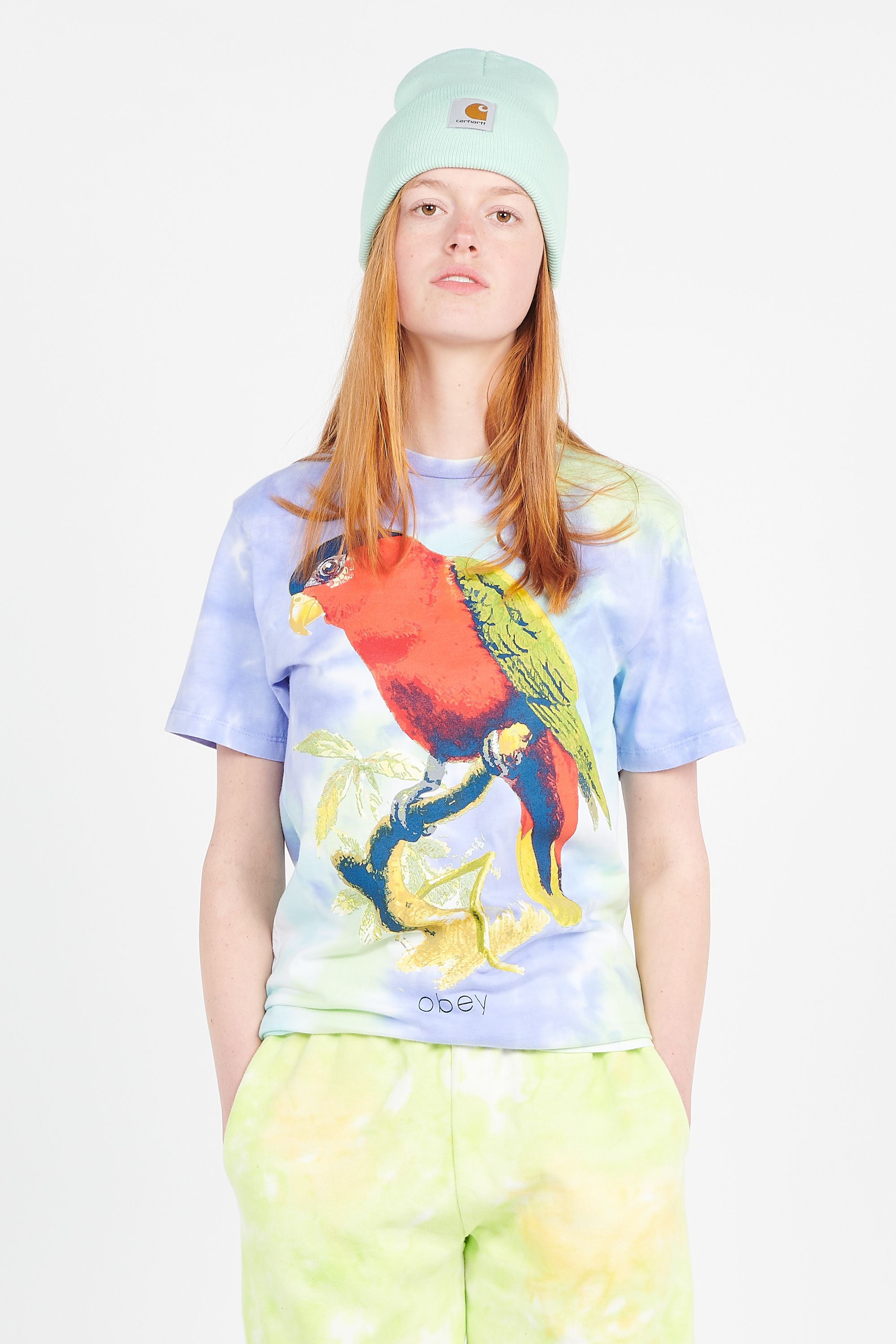 OBEY T-shirt  OBEY PARROT Bleu