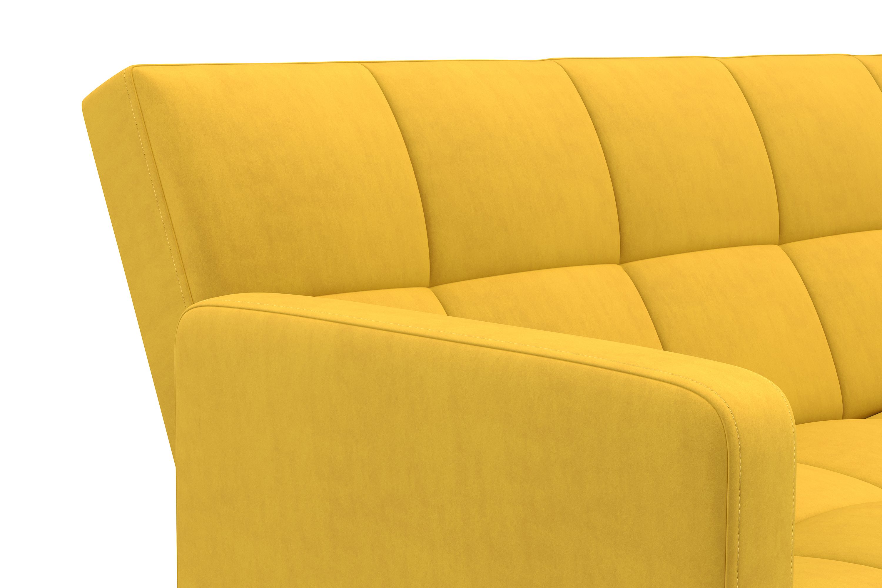 Schlafsofa Samt CALVIN gelb