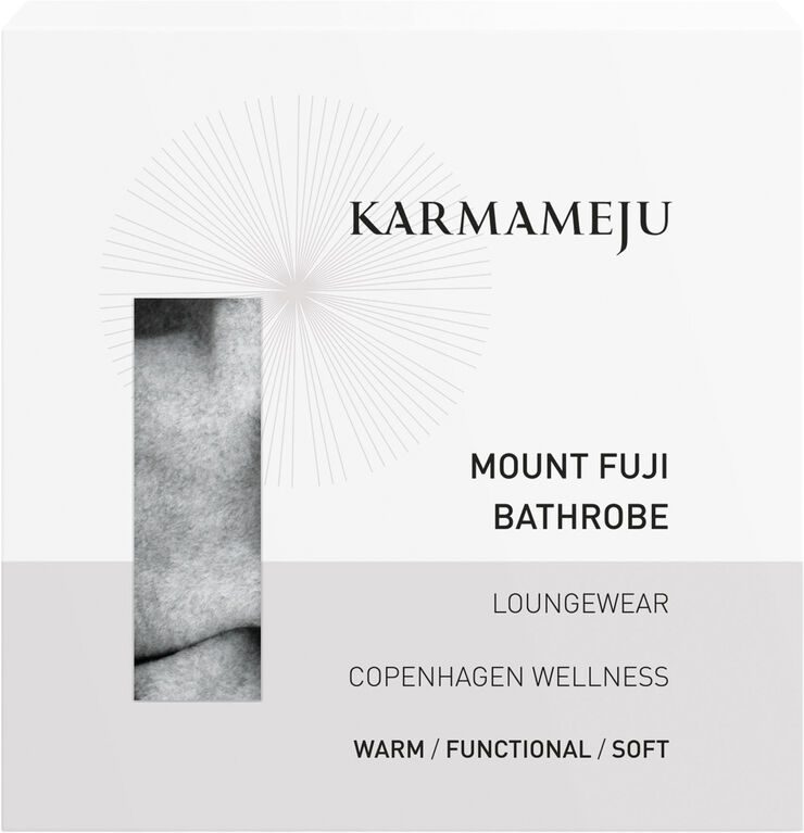 Karmameju Skincare Mount fuji morgenkåbe lysegrå Lysegrå