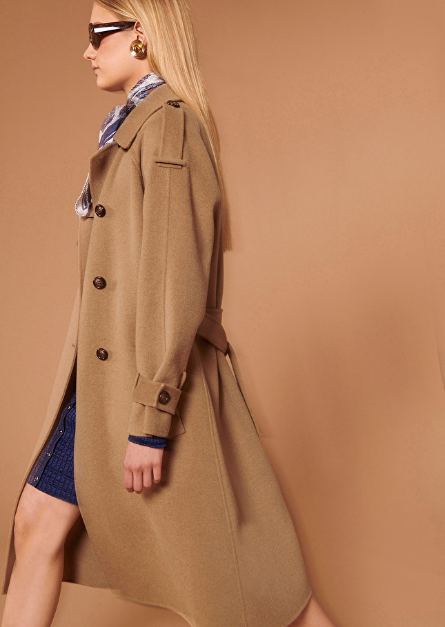 Manteau Ivanebeige en laine double face