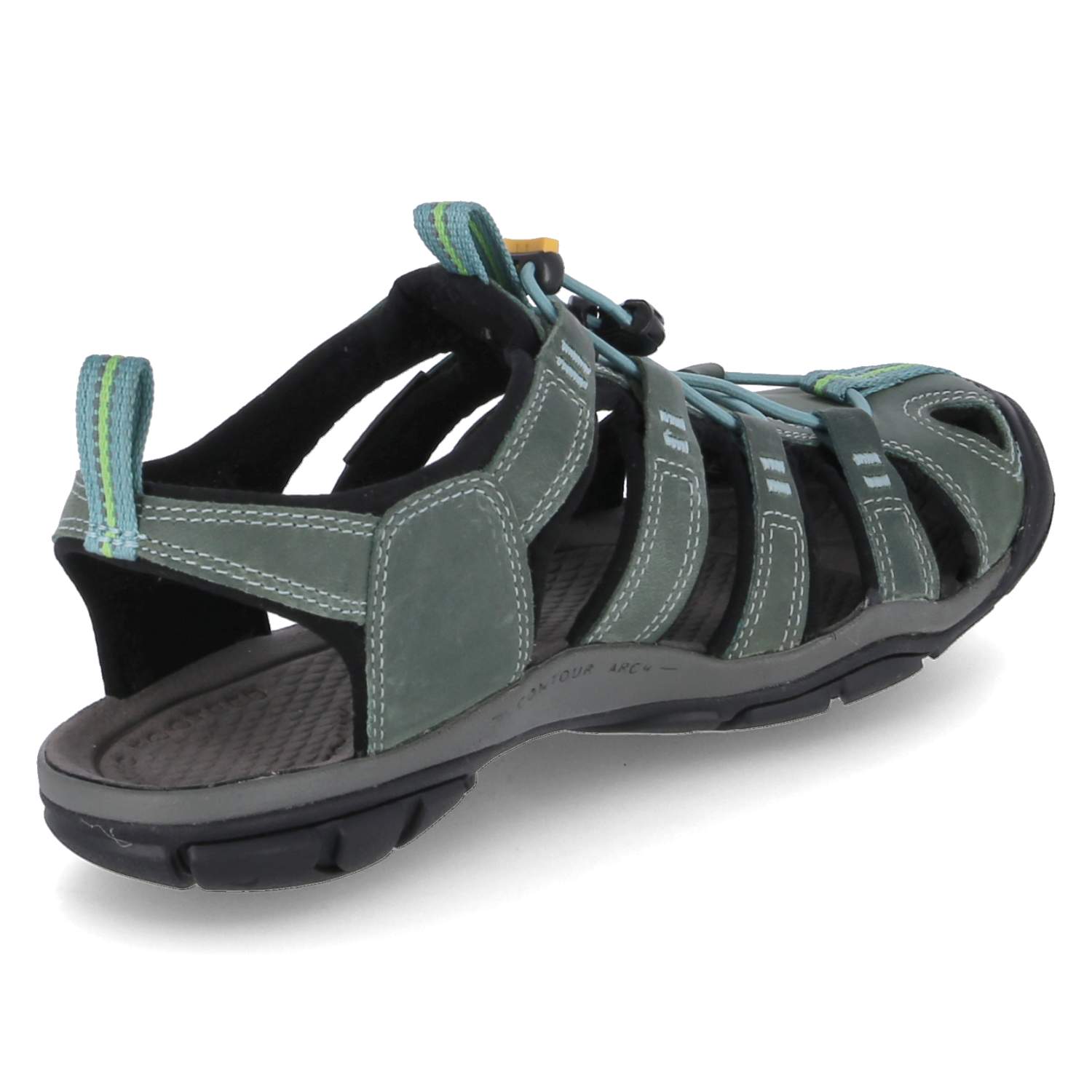Keen Trekkingsandale CLEARWATER CNX LEATHER - mineral blue/yellow
