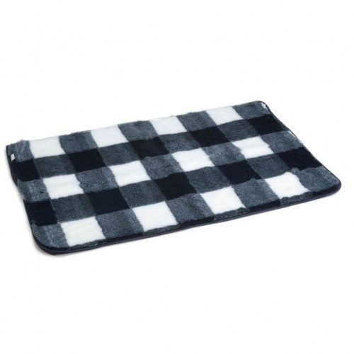 Cama azul e branca para cachorro