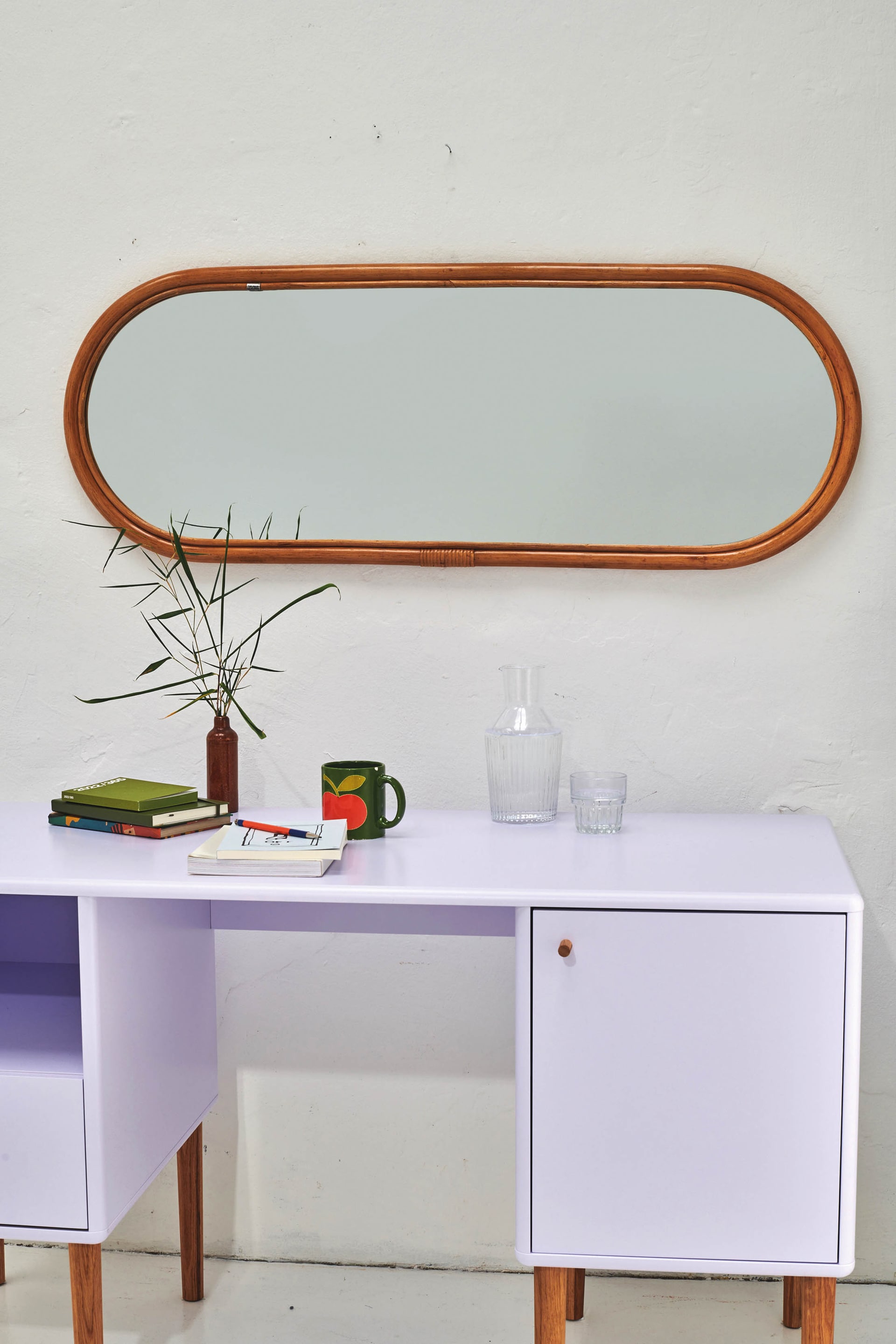 TOM TAILOR Spiegel 44 x 120 cm Rattan natur