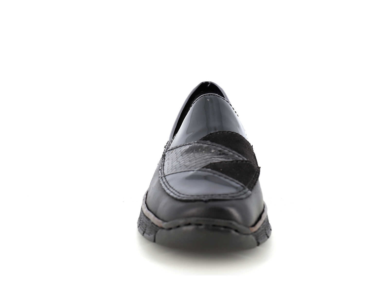 Rieker-53785 Matières combinées Noir