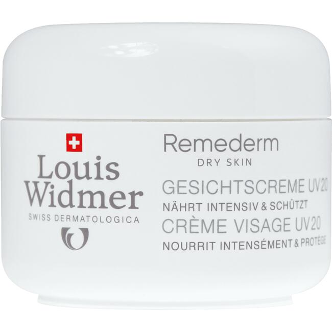 Louis Widmer Remederm Dry Skin Gezichtscrème UV 20 Zonder Parfum 50 ML