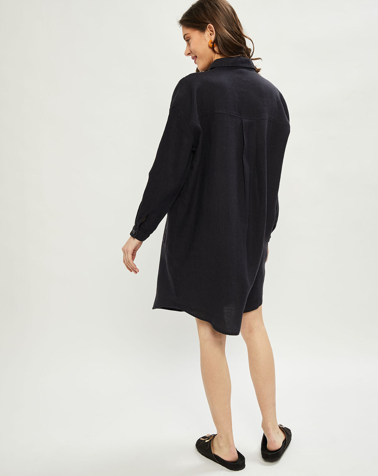 Harris Wilson Robe 100% Lin Caroline fumée