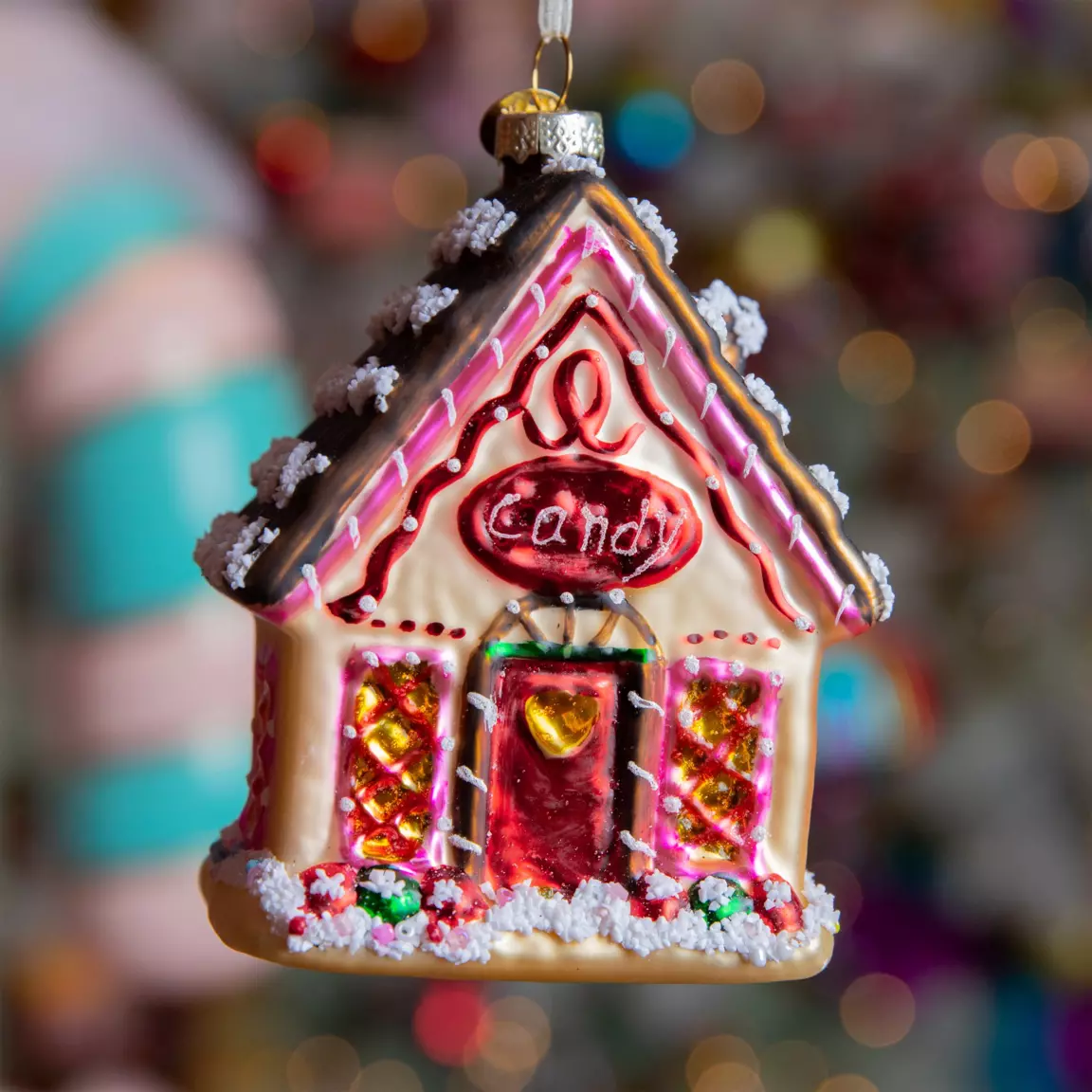 Maison à suspendre Gourmande en verre (H10 cm) Multicolore