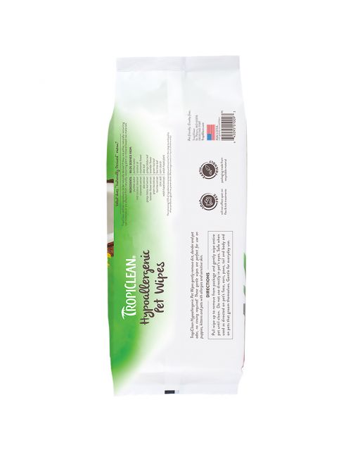 Tropiclean Hypo Allergenic Wipes - Hondenvachtverzorging - 100 stuks