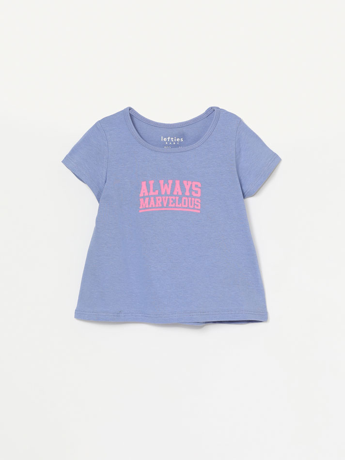 Pacote com 6 camisetas de manga curta lisas e estampadas - Lavanda