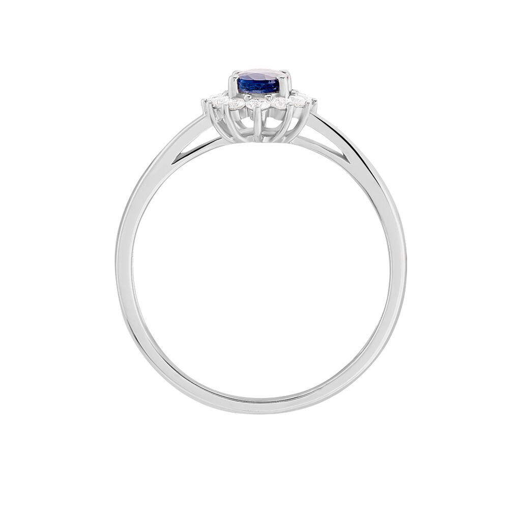 Bague Vladimir Or Blanc Saphir Et Diamant