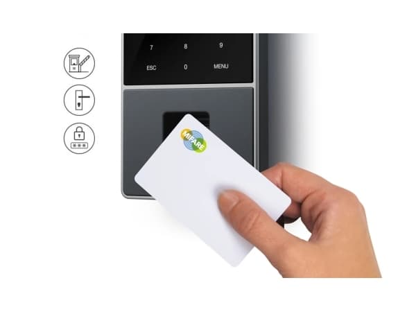 Safescan TM-828 SC, Sort, Fingeravrtykk, Passord, Nærhetsaktivert kort, Smart kort, TFT, 8,89 cm (3.5