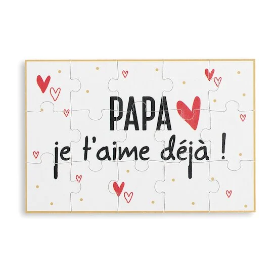 Puzzle d'annonce   Papa        de               Maïka