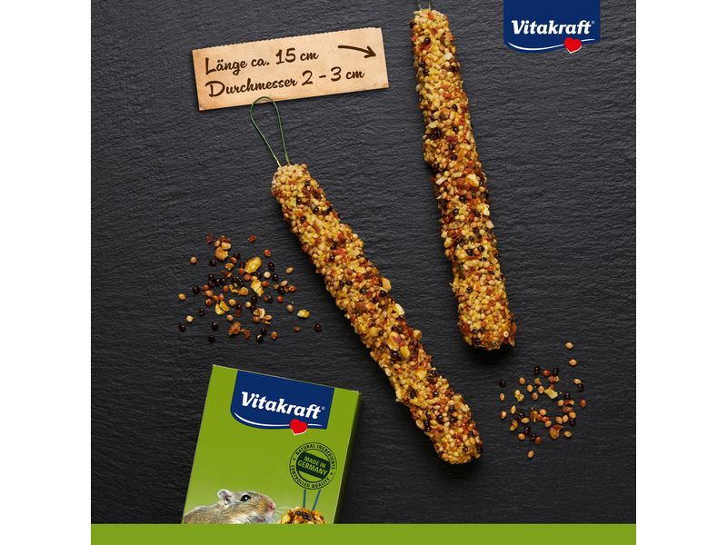 Vitakraft Snack Kräcker Hirse & Apfel, 2 Stück Mischfuttermittel für Kleinnager