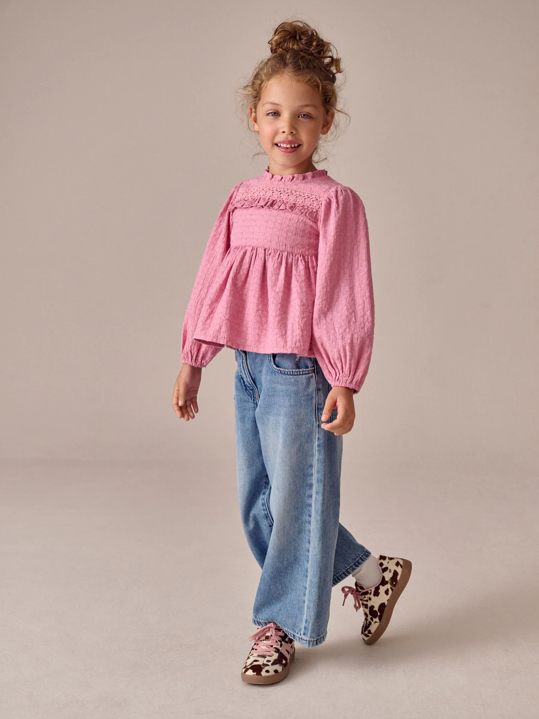 Roze - Long Sleeve Ruffle Blouse (3-16yrs)