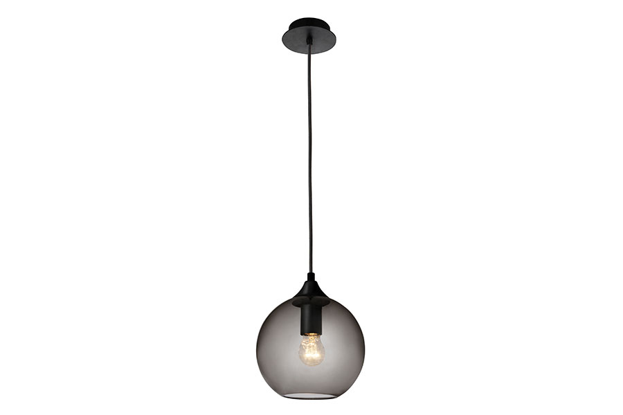 Claire taklampe Røkfarget glass Ø30 cm