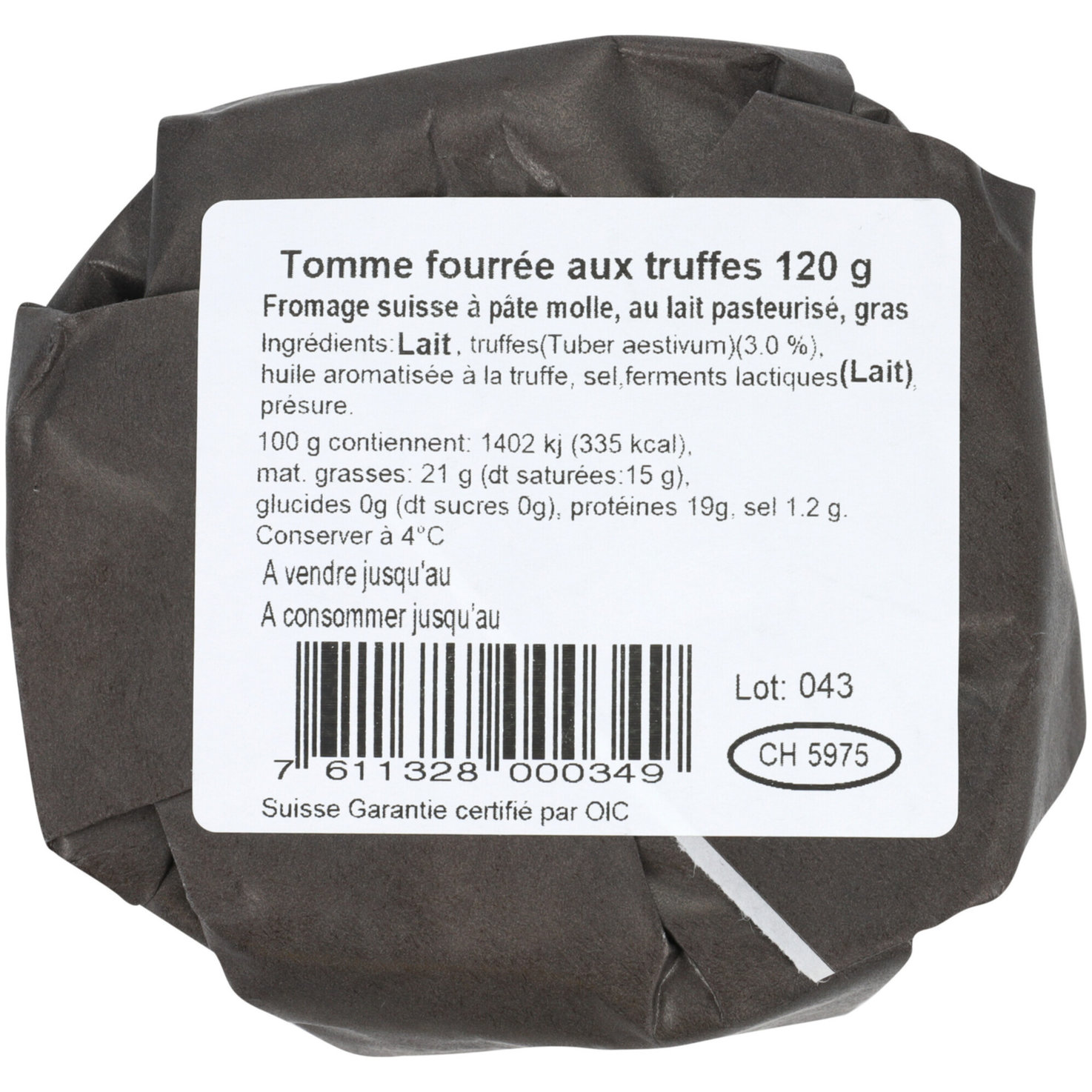 Bory Tomme gefüllt Trüffel