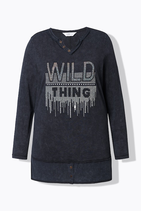 T-Shirt, Comfort Fit, Wild Thing Print, Langarm