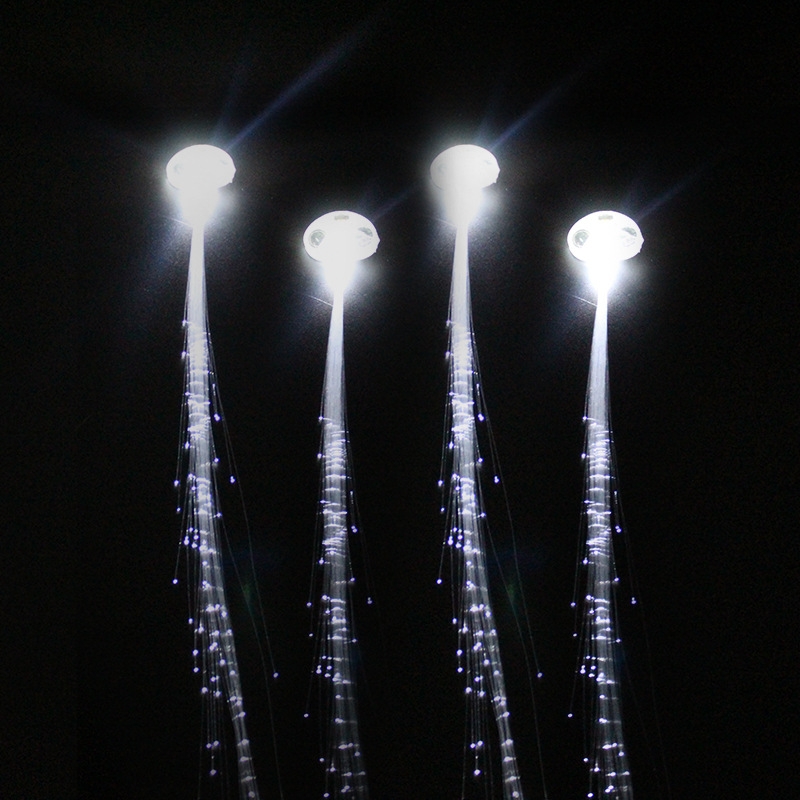 (35cm) Leuchtende LED Haar Light Silvester / Party / Disco / Fasnacht Extencions - Weiss