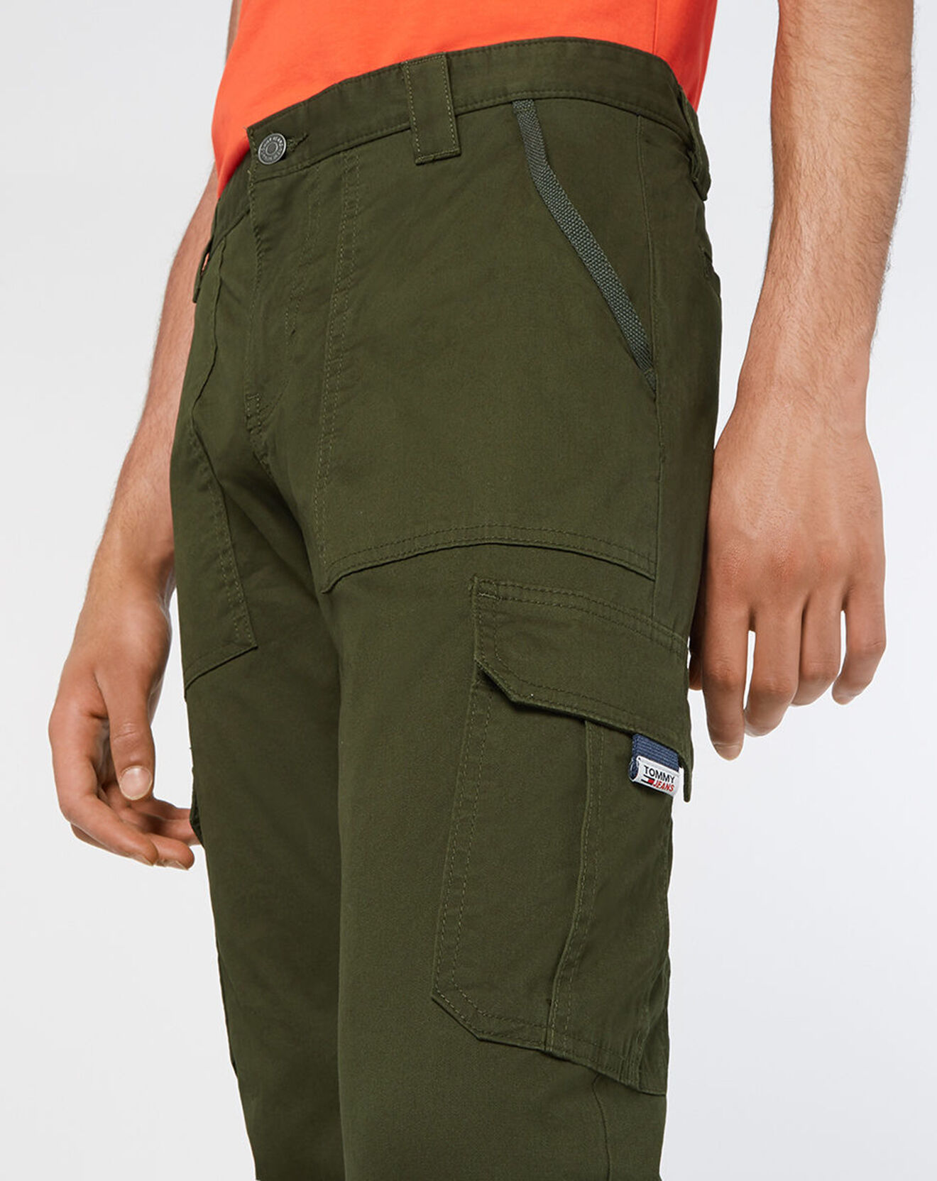 Tommy Jeans Pantalon cargo Slim Scanton kaki